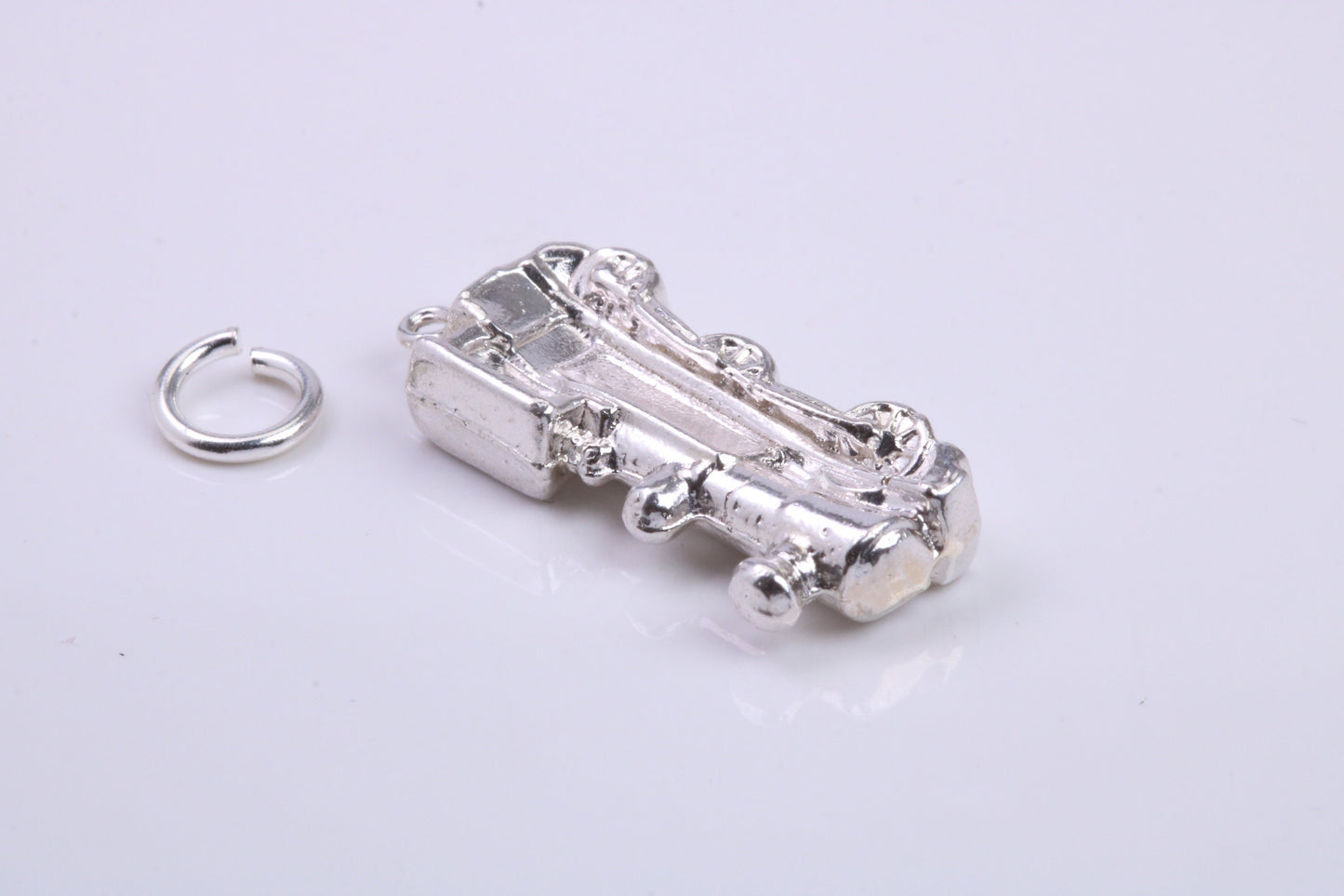 Train Charm, Traditional Charm, Made from Solid 925 Grade Sterling Silver, Complete with Attachment Link