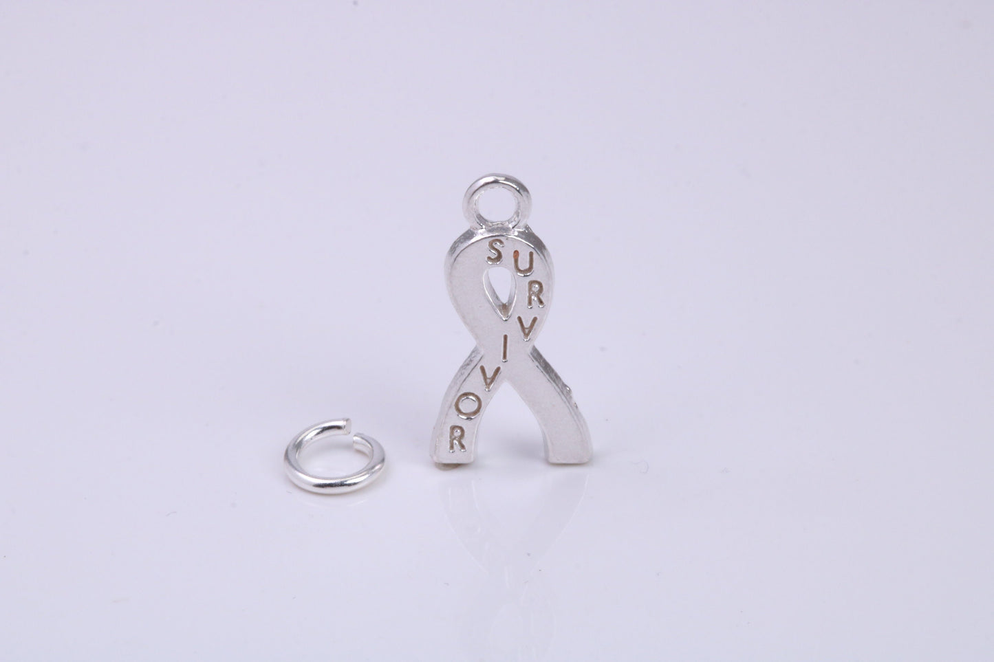 Survivor Charm, Traditional Charm, Made from Solid 925 Grade Sterling Silver, Complete with Attachment Link