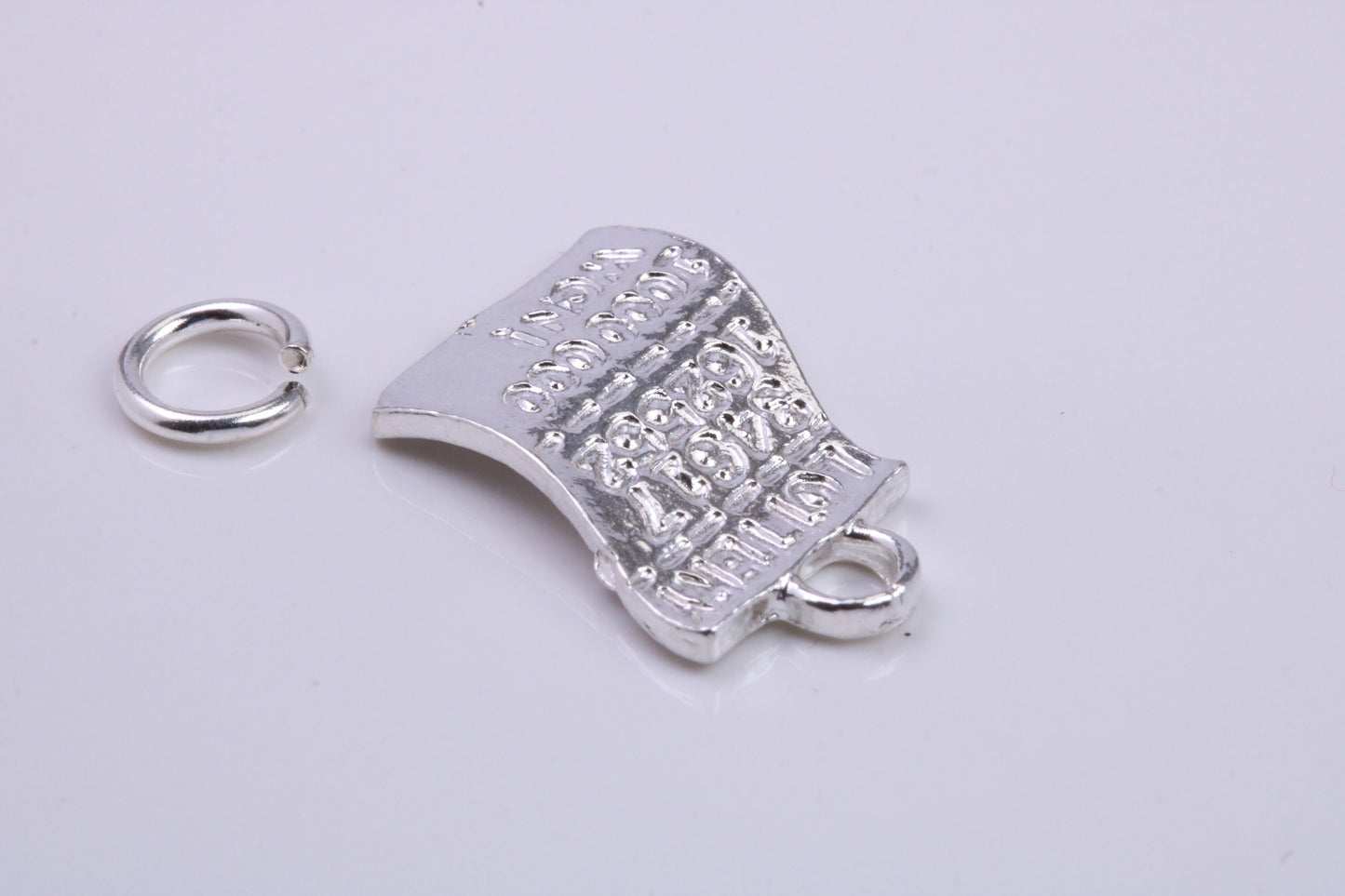 Winning Lottery Ticket Charm, Traditional Charm, Made from Solid 925 Grade Sterling Silver, Complete with Attachment Link
