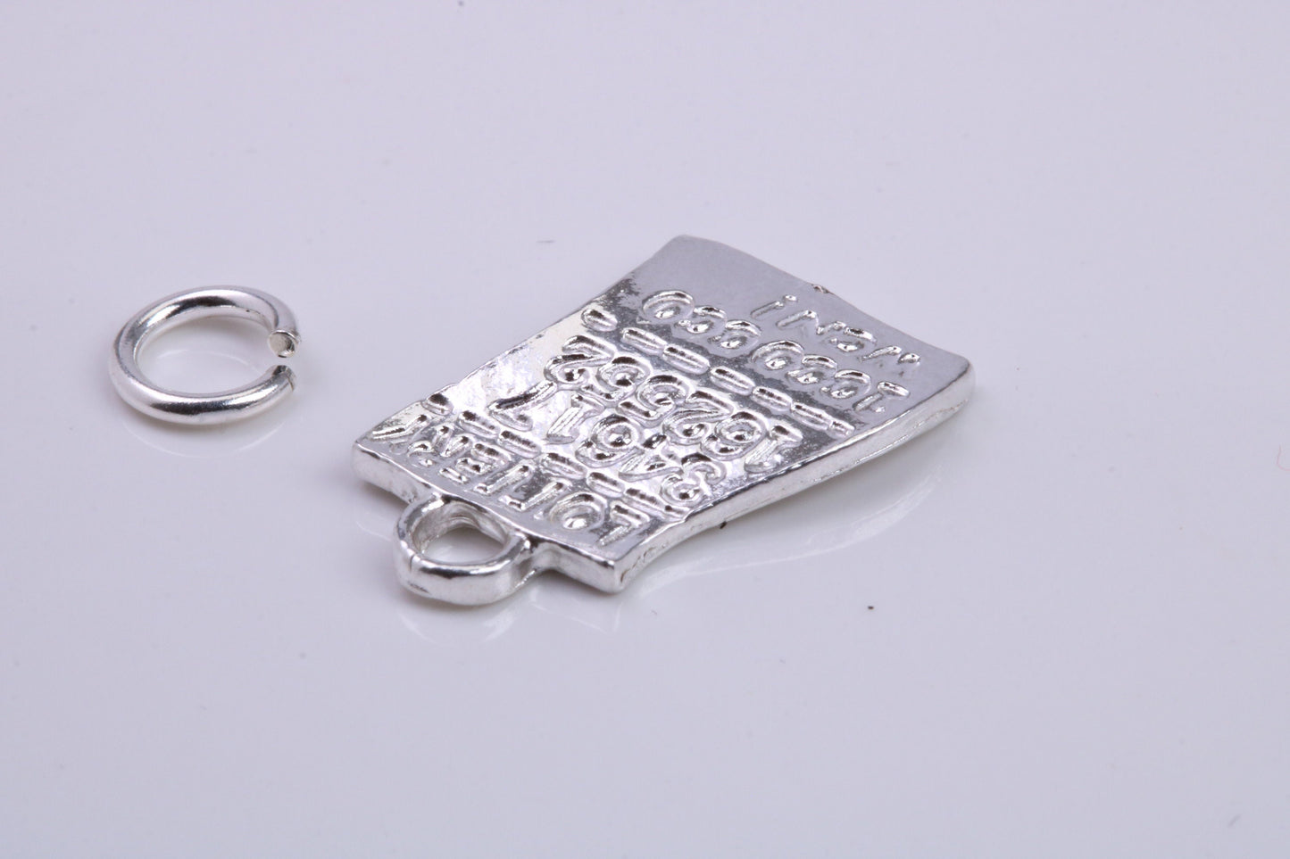 Winning Lottery Ticket Charm, Traditional Charm, Made from Solid 925 Grade Sterling Silver, Complete with Attachment Link