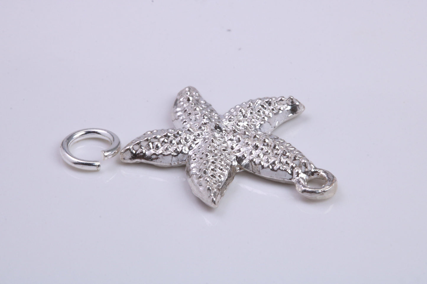 Star Fish Charm, Traditional Charm, Made from Solid 925 Grade Sterling Silver, Complete with Attachment Link