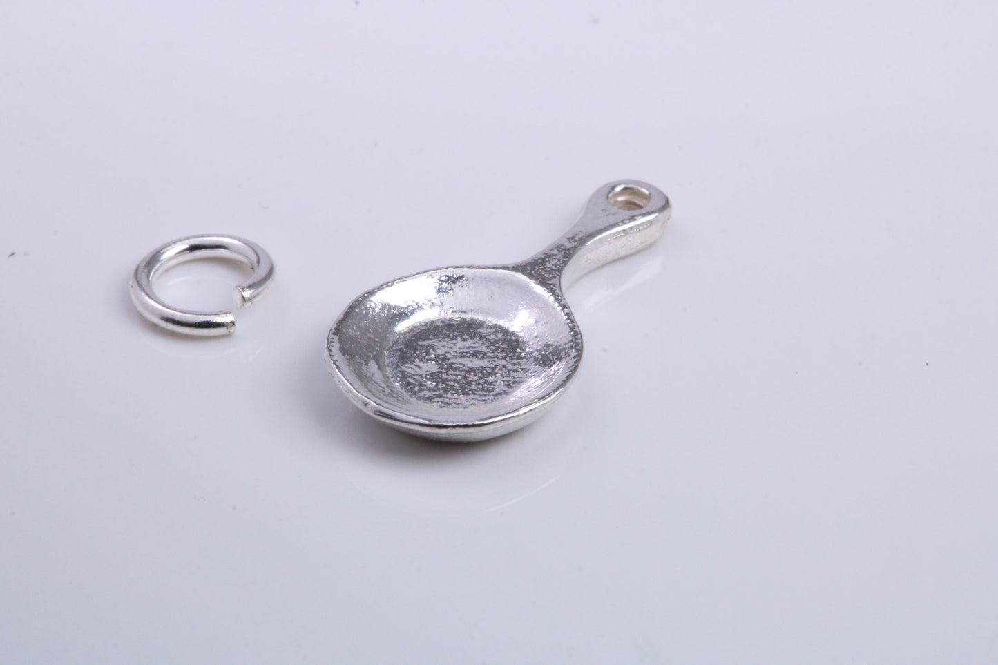 Frying Pan Charm, Traditional Charm, Made from Solid 925 Grade Sterling Silver, Complete with Attachment Link