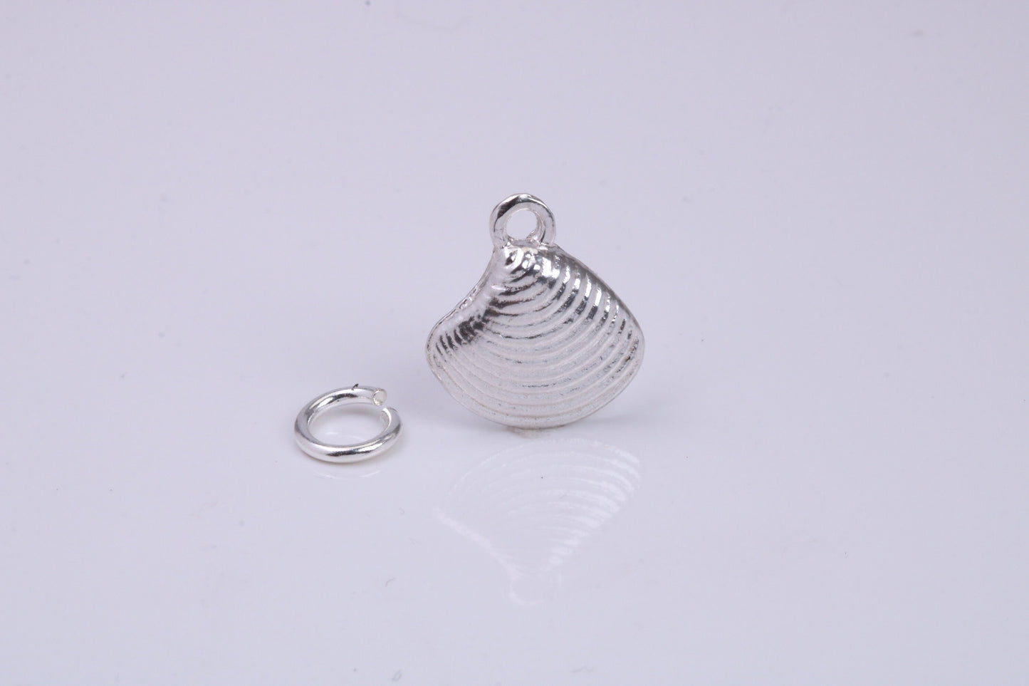 Sea Shell Charm, Traditional Charm, Made from Solid 925 Grade Sterling Silver, Complete with Attachment Link