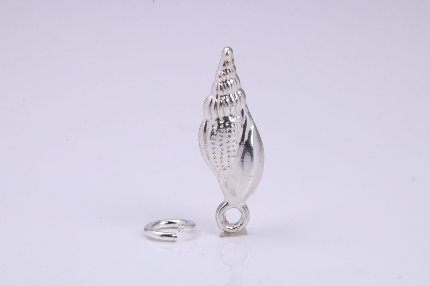 Sea Shell Charm, Traditional Charm, Made from Solid 925 Grade Sterling Silver, Complete with Attachment Link