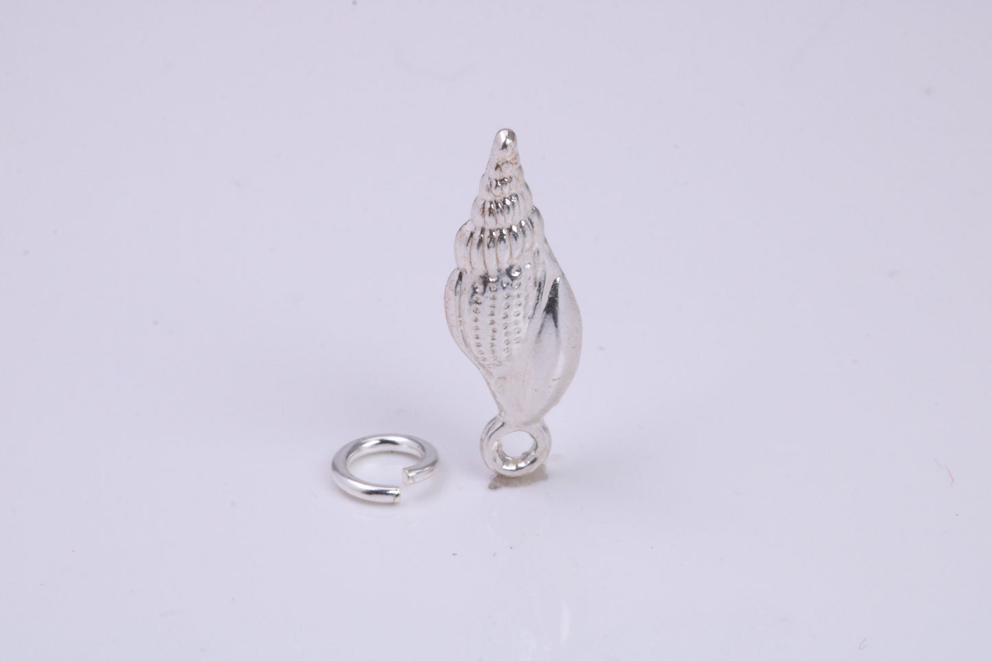 Sea Shell Charm, Traditional Charm, Made from Solid 925 Grade Sterling Silver, Complete with Attachment Link
