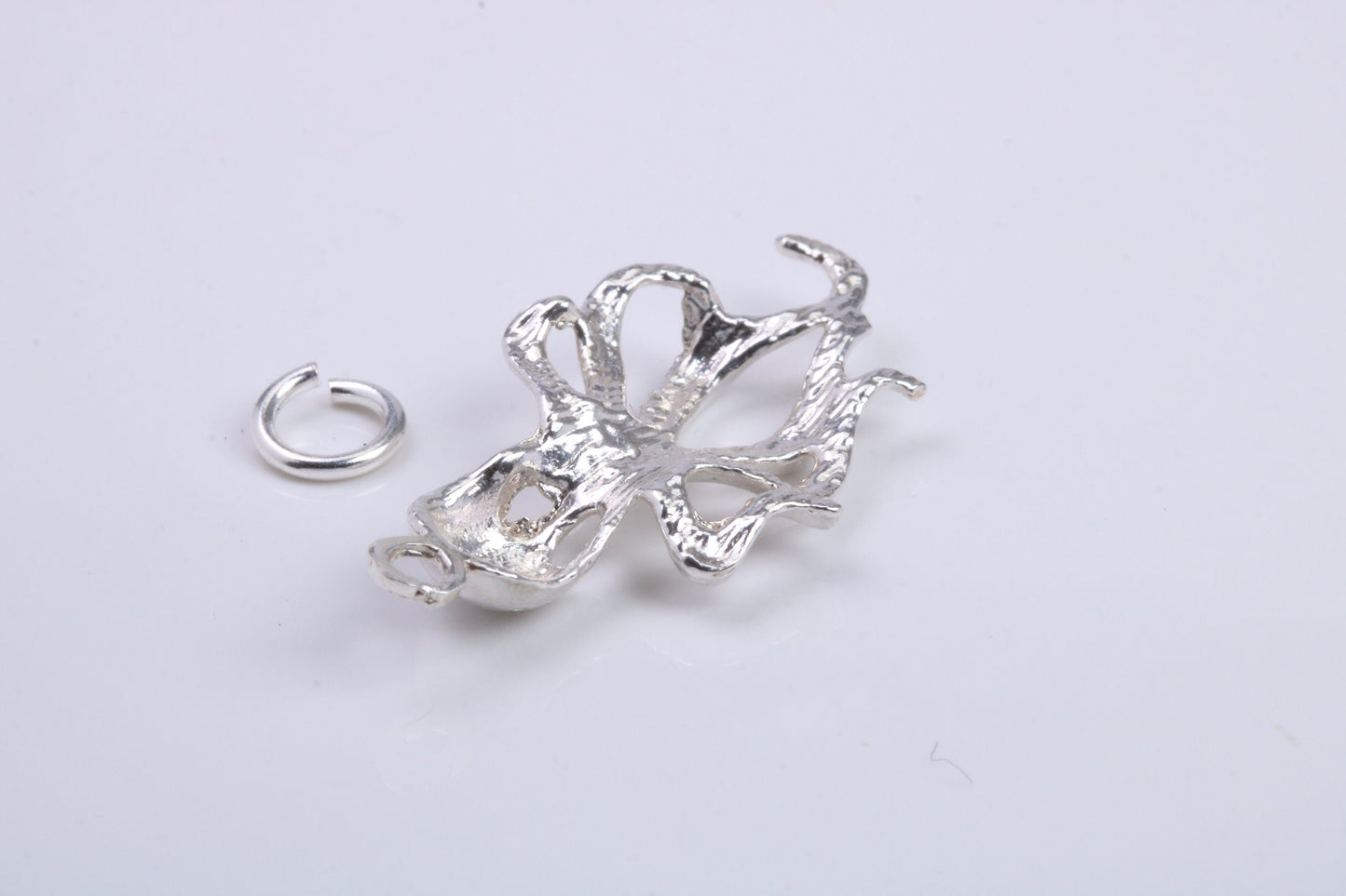 Octopus Charm, Traditional Charm, Made from Solid 925 Grade Sterling Silver, Complete with Attachment Link
