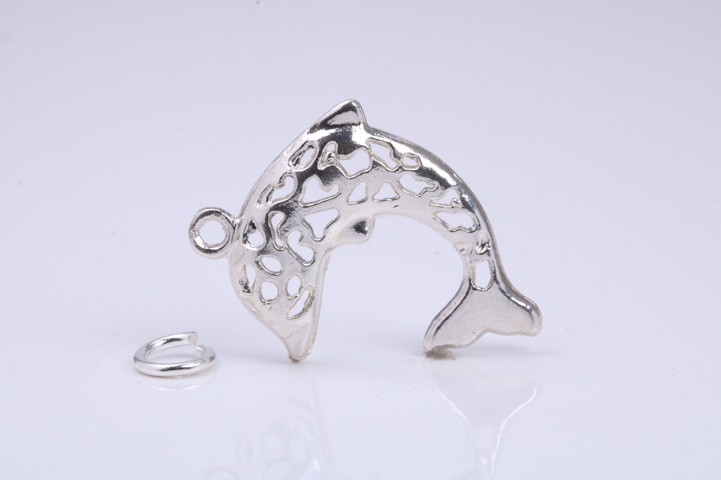 Fish Charm, Traditional Charm, Made from Solid 925 Grade Sterling Silver, Complete with Attachment Link