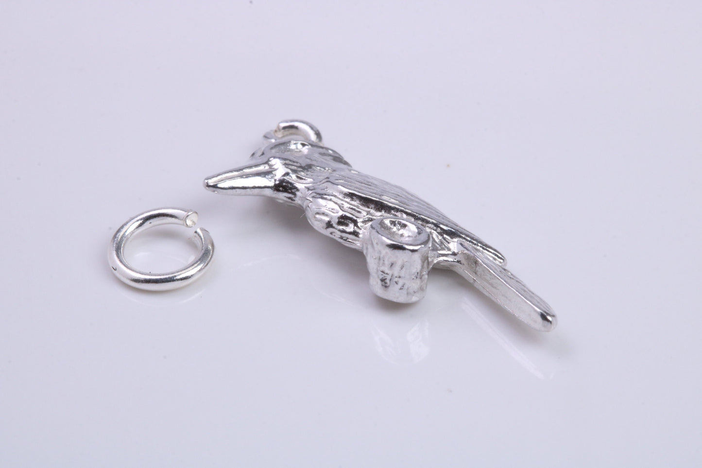 Raven Charm, Traditional Charm, Made from Solid 925 Grade Sterling Silver, Complete with Attachment Link