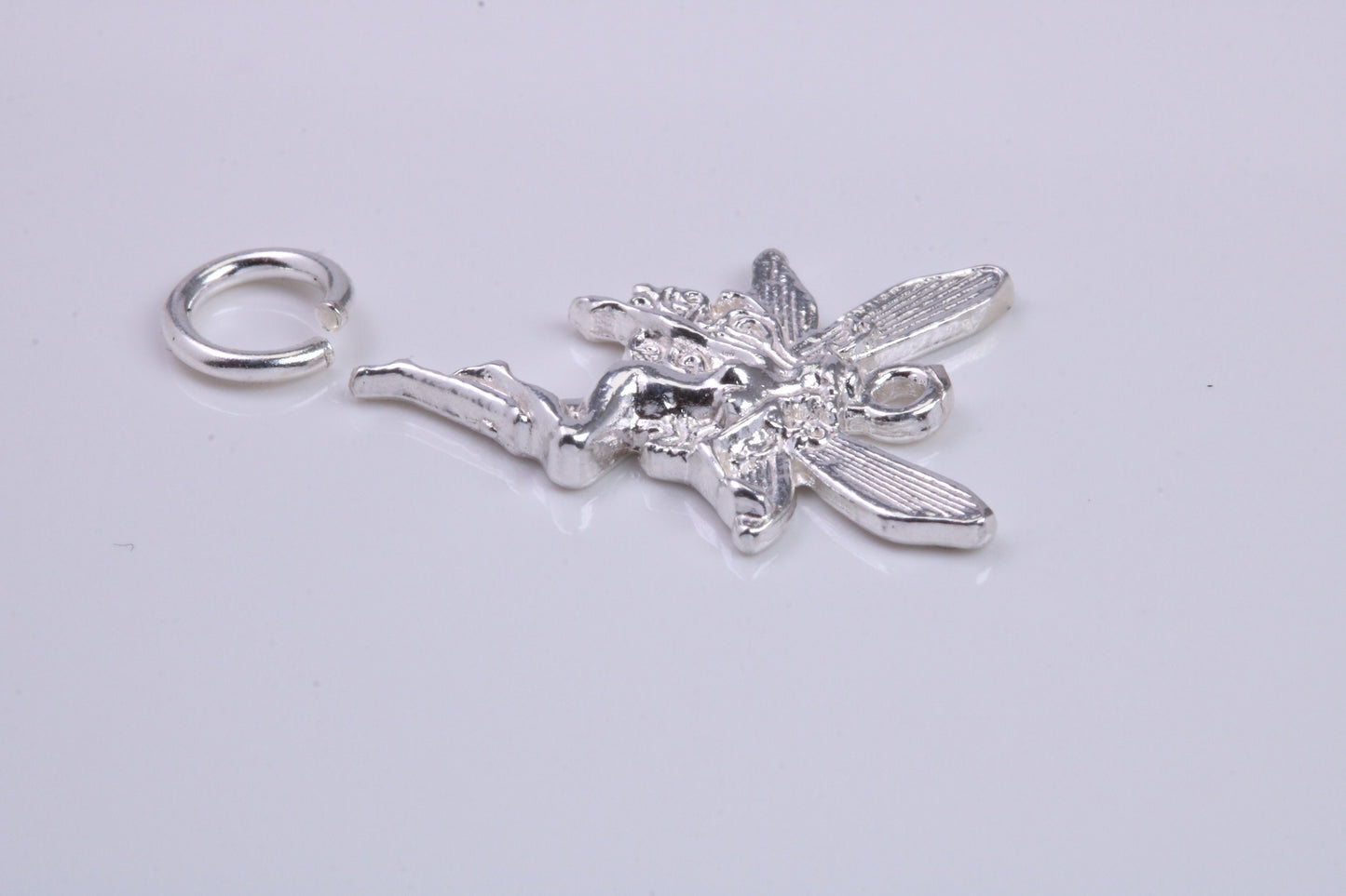 Fairy Charm, Traditional Charm, Made from Solid 925 Grade Sterling Silver, Complete with Attachment Link