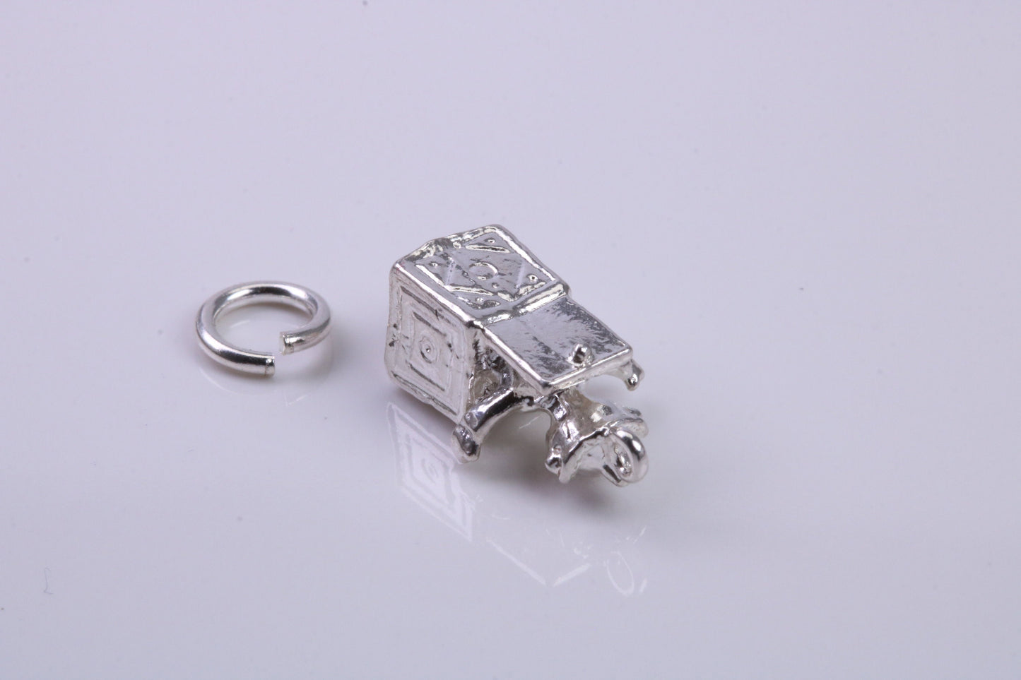 Jack in the Box Charm, Traditional Charm, Made from Solid 925 Grade Sterling Silver, Complete with Attachment Link