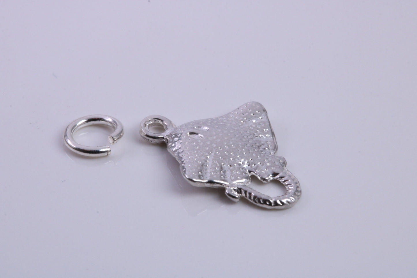 Sting Ray Charm, Traditional Charm, Made from Solid 925 Grade Sterling Silver, Complete with Attachment Link