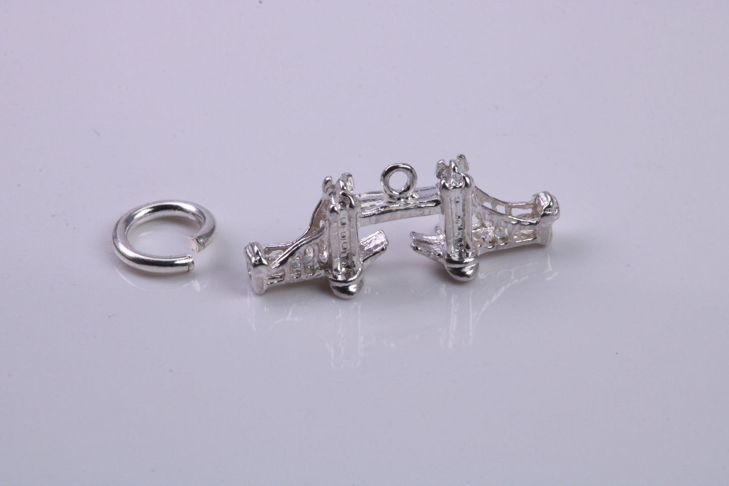 Iconic London Bridge Charm, Traditional Charm, Made from Solid 925 Grade Sterling Silver, Complete with Attachment Link