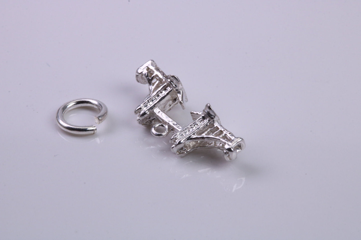 Iconic London Bridge Charm, Traditional Charm, Made from Solid 925 Grade Sterling Silver, Complete with Attachment Link