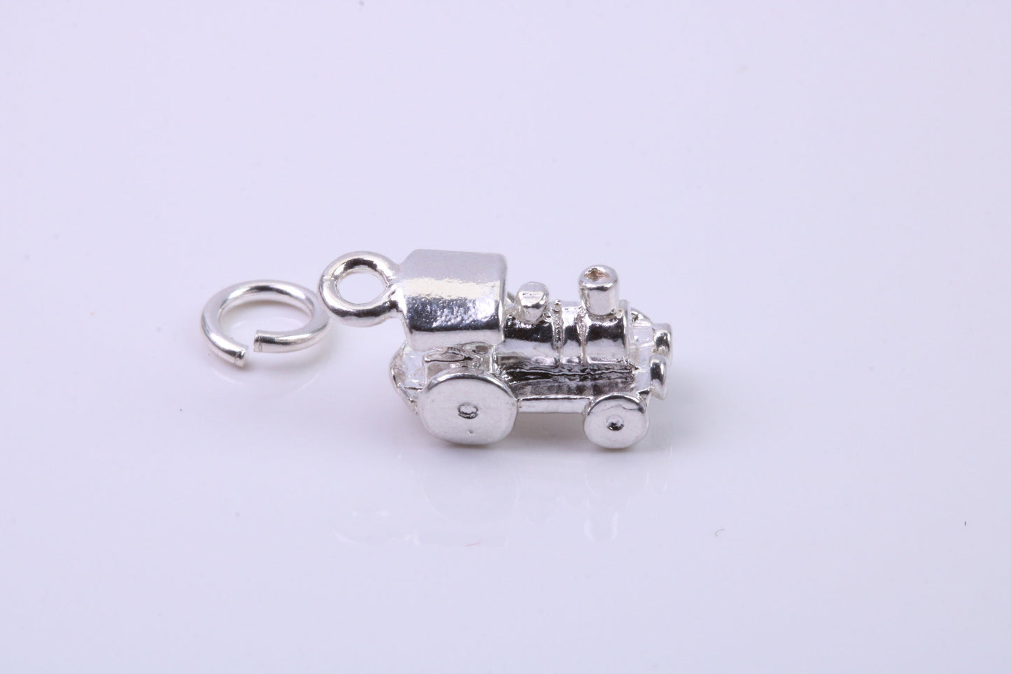 Train Charm, Traditional Charm, Made from Solid 925 Grade Sterling Silver, Complete with Attachment Link