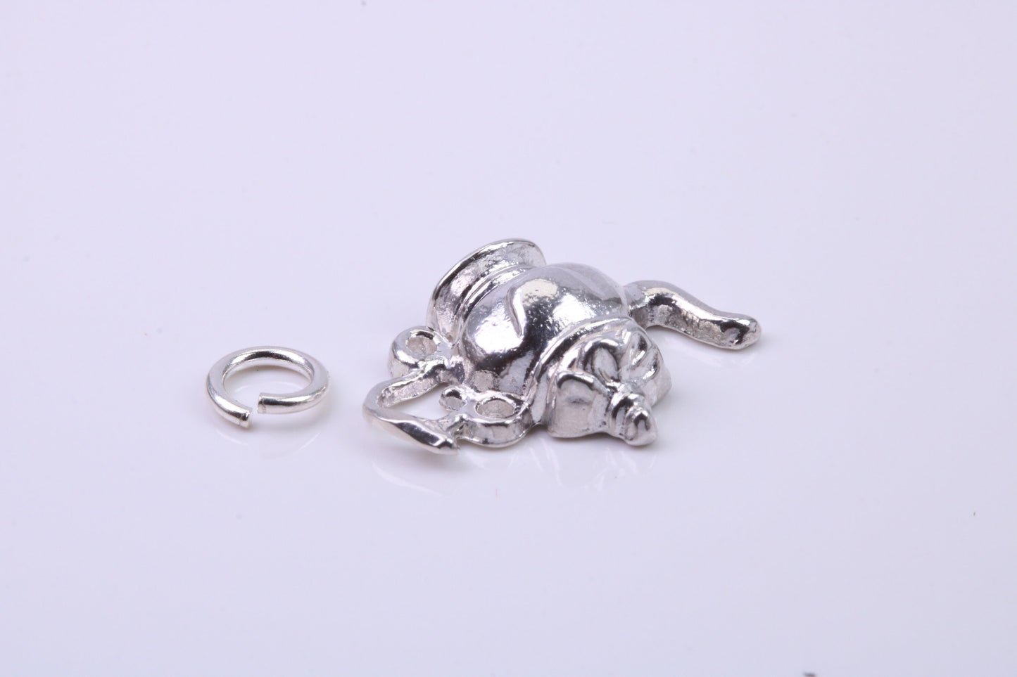 Tea Pot Charm, Traditional Charm, Made from Solid 925 Grade Sterling Silver, Complete with Attachment Link