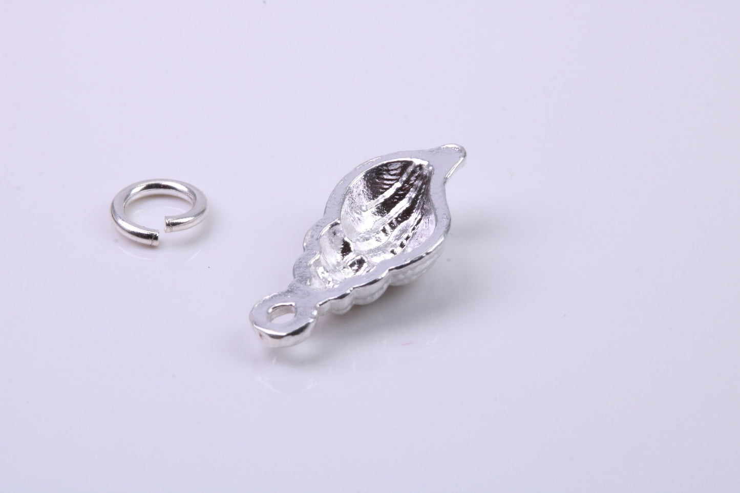 Sea Shell Charm, Traditional Charm, Made from Solid 925 Grade Sterling Silver, Complete with Attachment Link