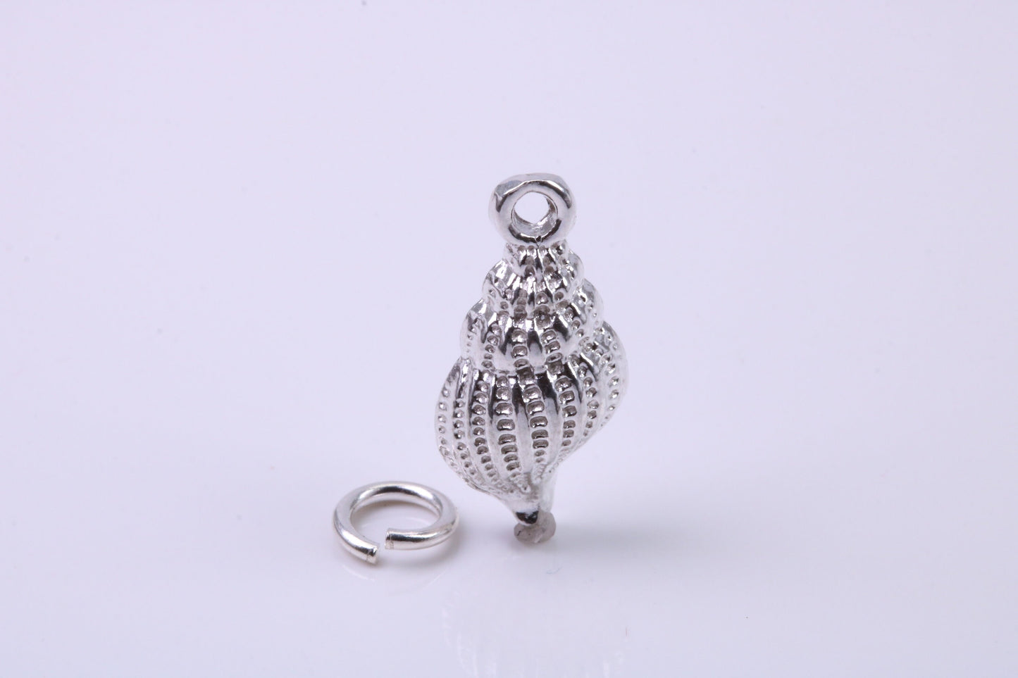 Sea Shell Charm, Traditional Charm, Made from Solid 925 Grade Sterling Silver, Complete with Attachment Link