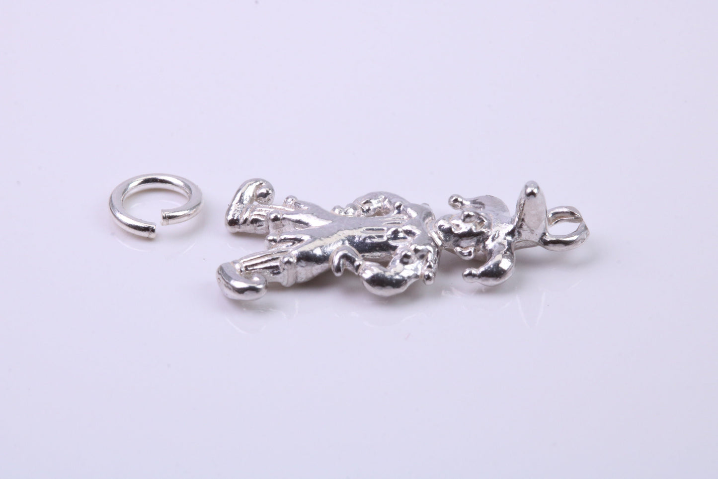 Jester Charm, Traditional Charm, Made from Solid 925 Grade Sterling Silver, Complete with Attachment Link
