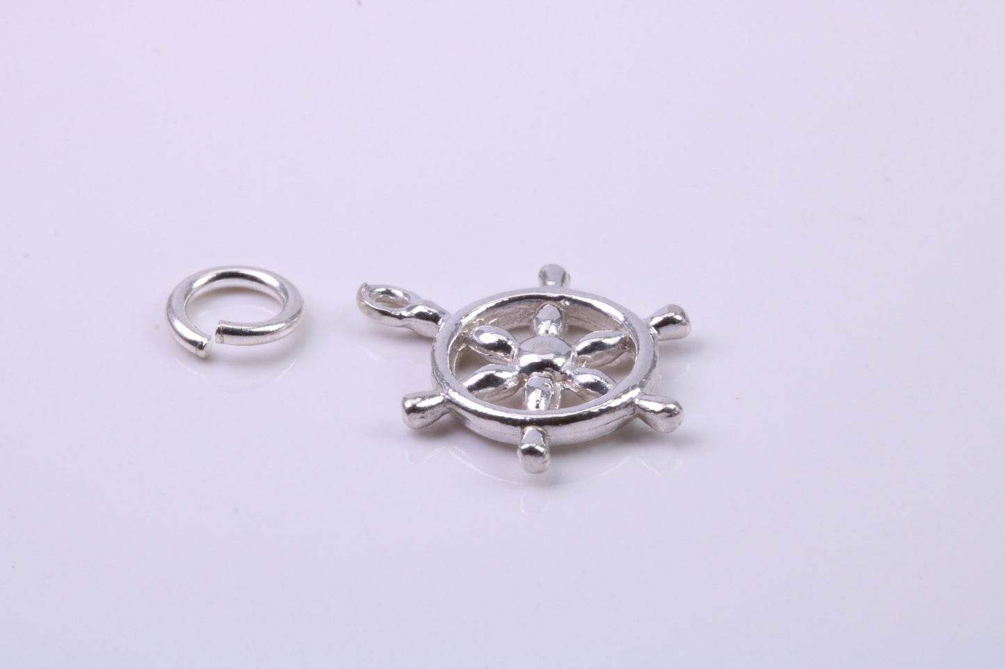 Helm Charm, Traditional Charm, Made from Solid 925 Grade Sterling Silver, Complete with Attachment Link