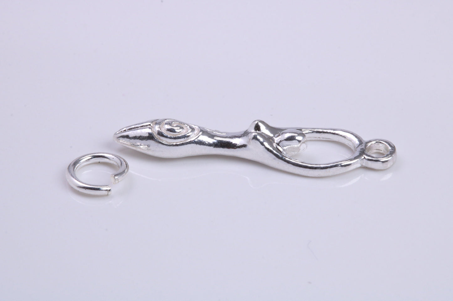 Spiral Goddess Charm, Traditional Charm, Made from Solid 925 Grade Sterling Silver, Complete with Attachment Link