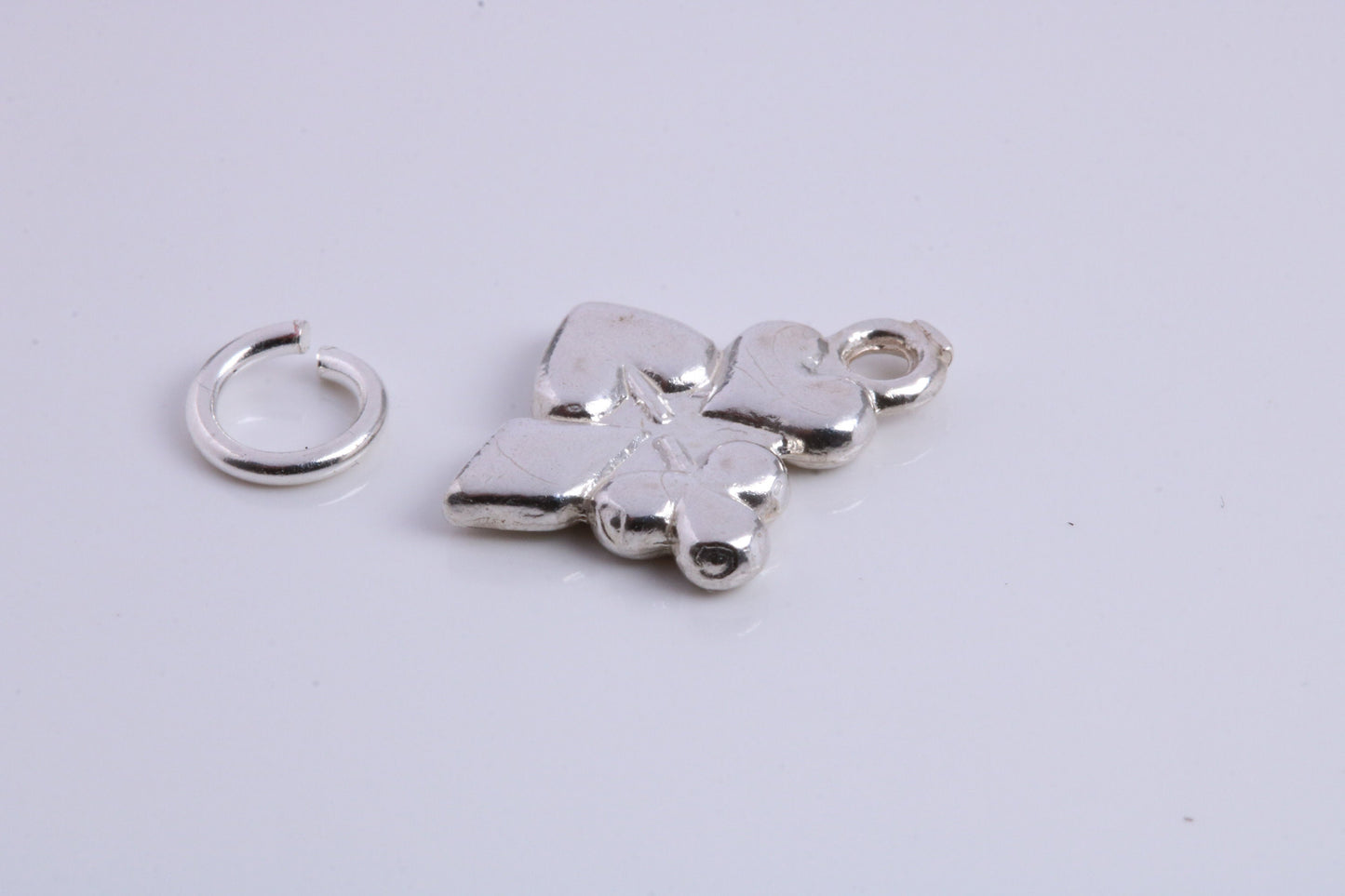 Playing Cards Symbols Charm, Traditional Charm, Made from Solid 925 Grade Sterling Silver, Complete with Attachment Link
