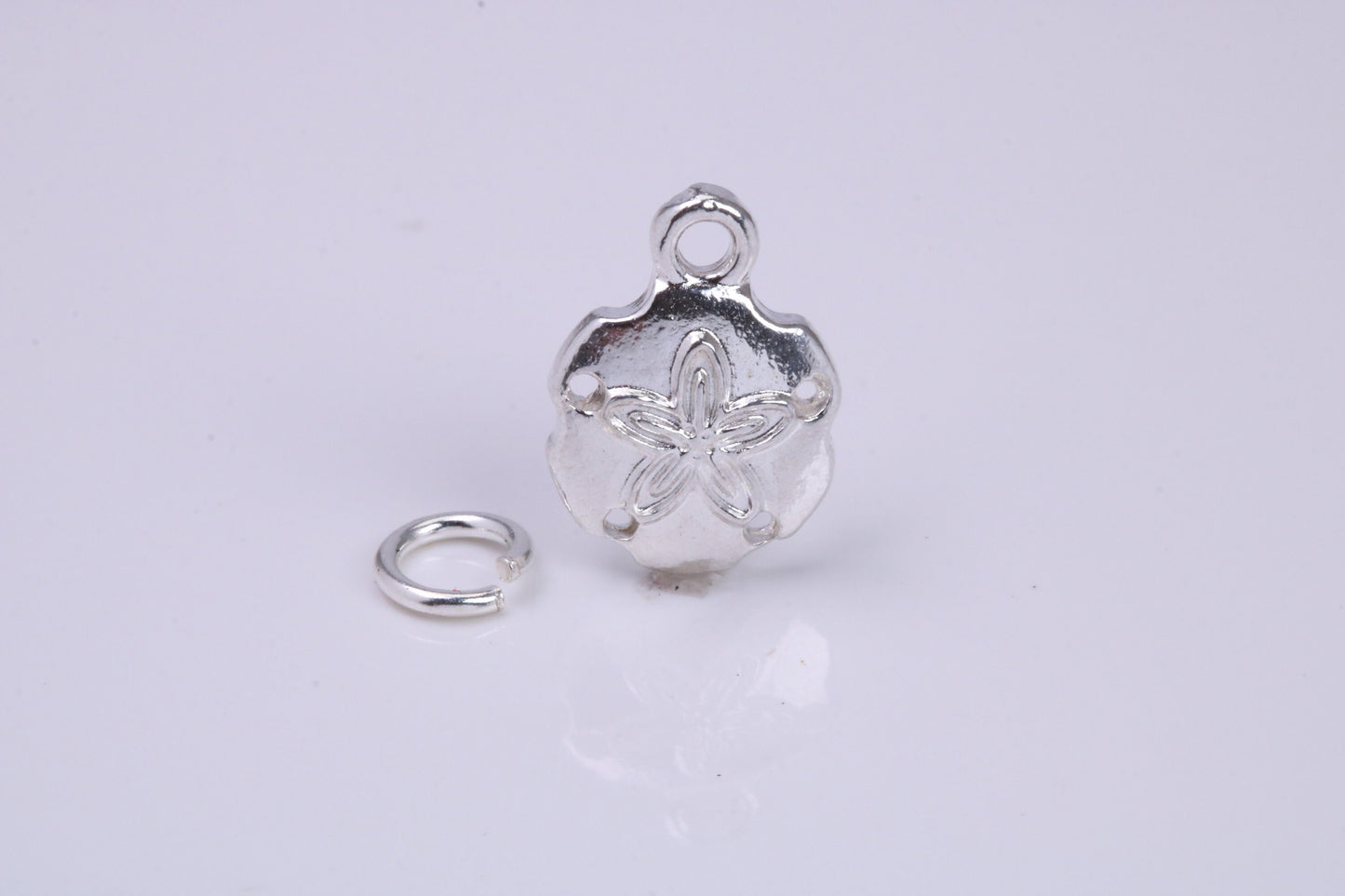Star Fish Fossil Charm, Traditional Charm, Made from Solid 925 Grade Sterling Silver, Complete with Attachment Link