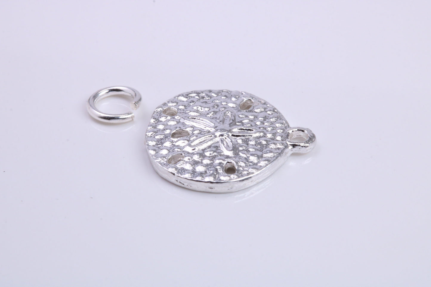 Star Fish Fossil Charm, Traditional Charm, Made from Solid 925 Grade Sterling Silver, Complete with Attachment Link
