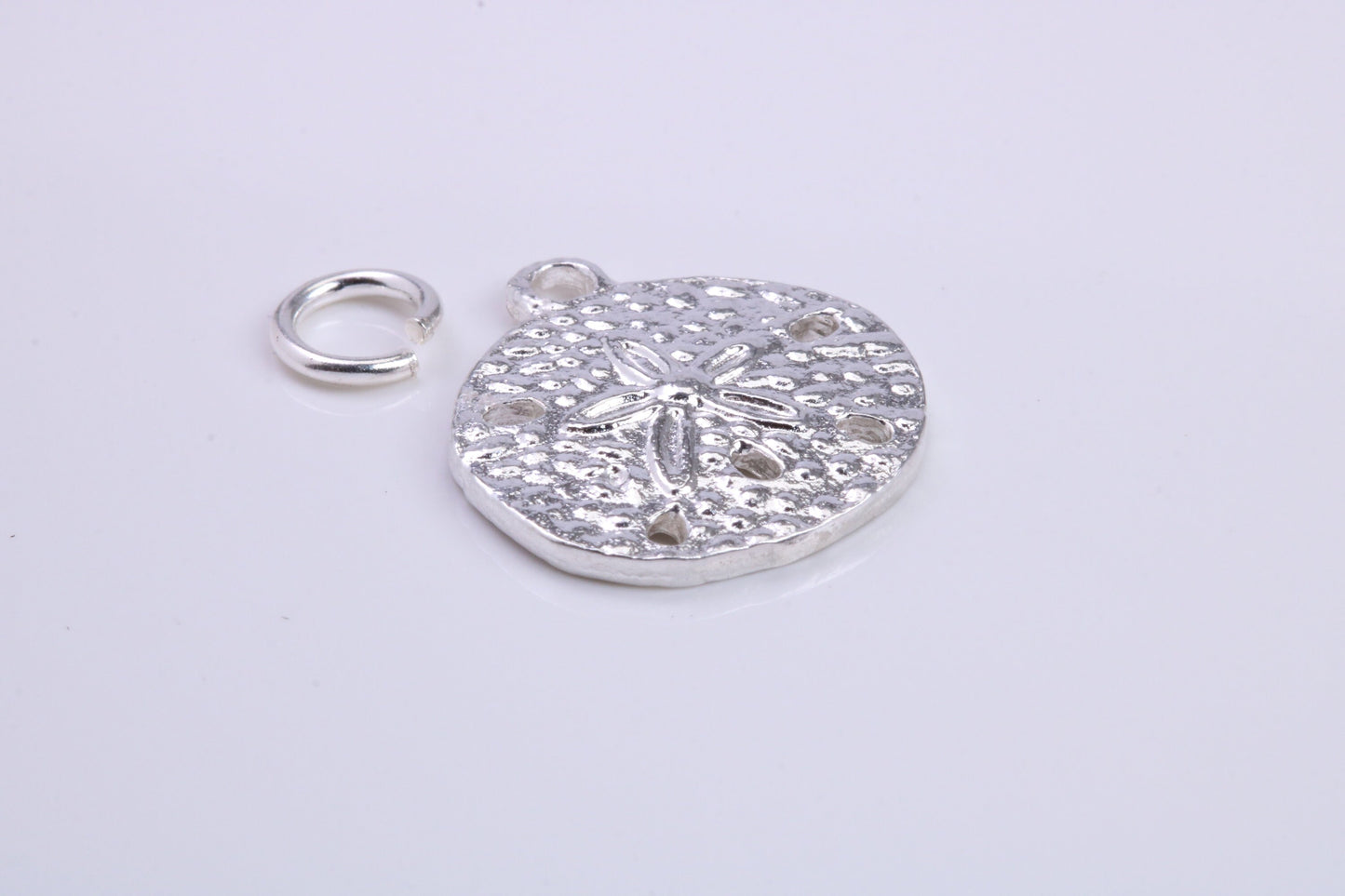 Star Fish Fossil Charm, Traditional Charm, Made from Solid 925 Grade Sterling Silver, Complete with Attachment Link