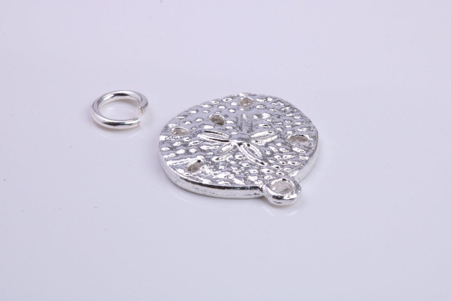 Star Fish Fossil Charm, Traditional Charm, Made from Solid 925 Grade Sterling Silver, Complete with Attachment Link