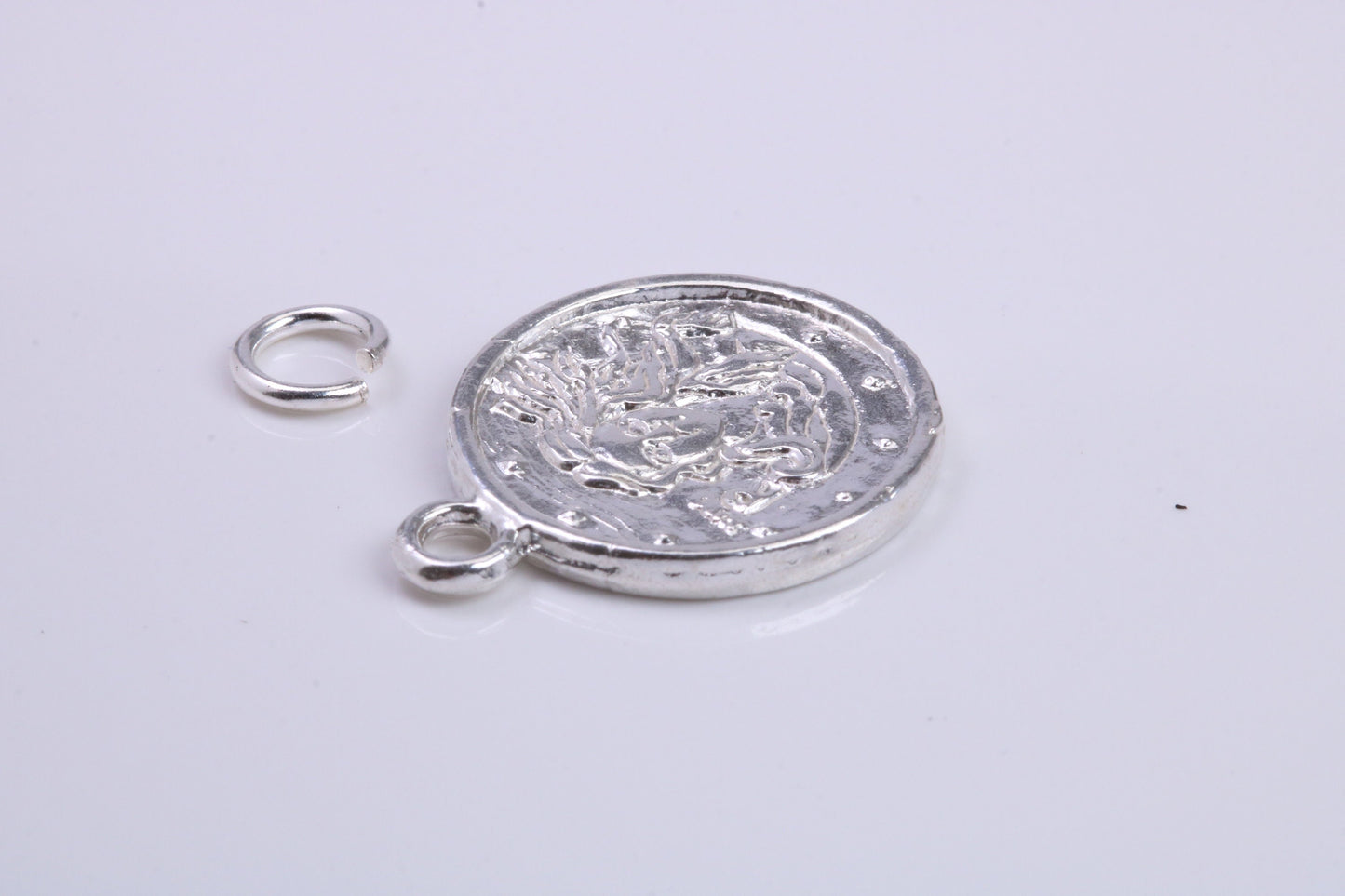 10 Cents Charm, Traditional Charm, Made from Solid 925 Grade Sterling Silver, Complete with Attachment Link