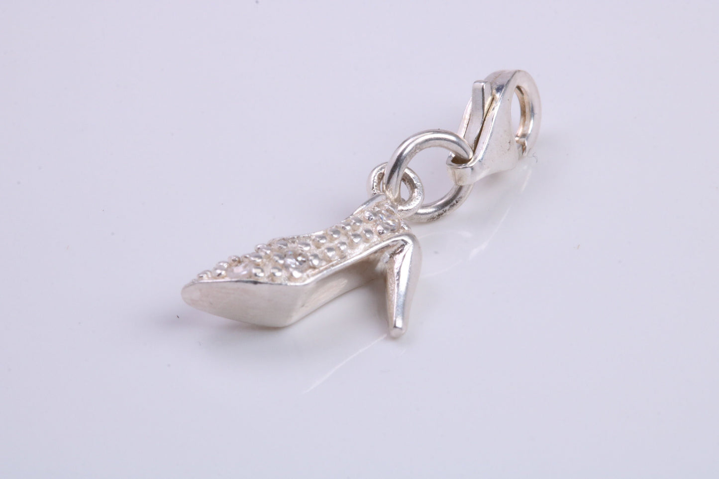 Stiletto Charm, Traditional Charm, Made from Solid 925 Grade Sterling Silver, Complete with Attachment Link