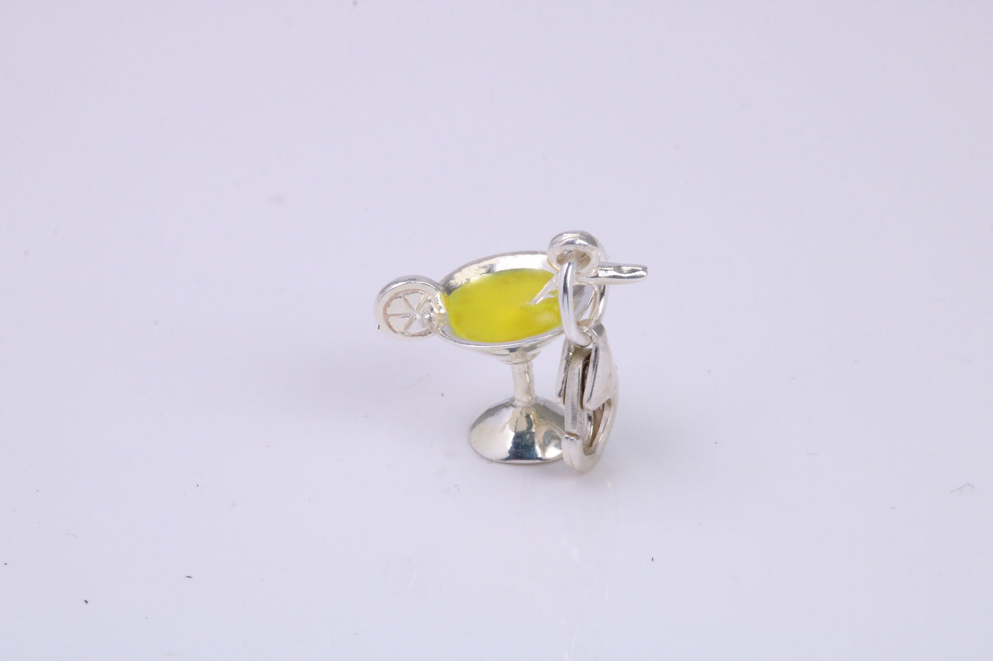 Cocktail Glass Charm, Traditional Charm, Made from Solid 925 Grade Sterling Silver, Complete with Attachment Link