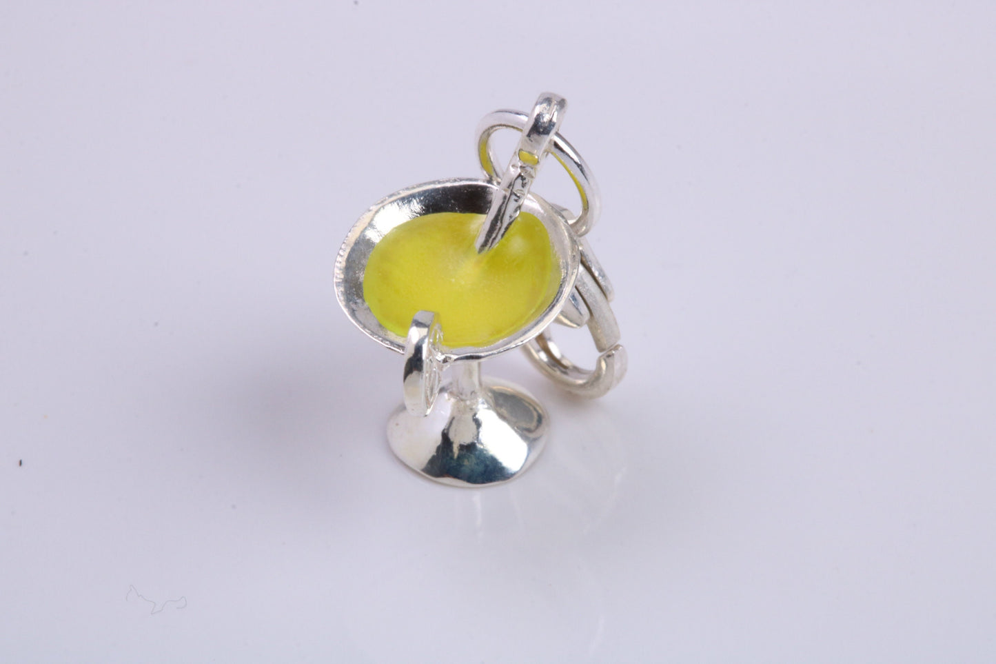 Cocktail Glass Charm, Traditional Charm, Made from Solid 925 Grade Sterling Silver, Complete with Attachment Link