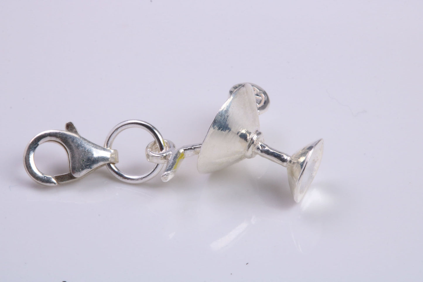 Cocktail Glass Charm, Traditional Charm, Made from Solid 925 Grade Sterling Silver, Complete with Attachment Link
