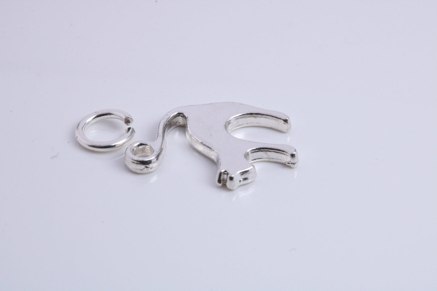 Cat Charm, Traditional Charm, Made from Solid 925 Grade Sterling Silver, Complete with Attachment Link