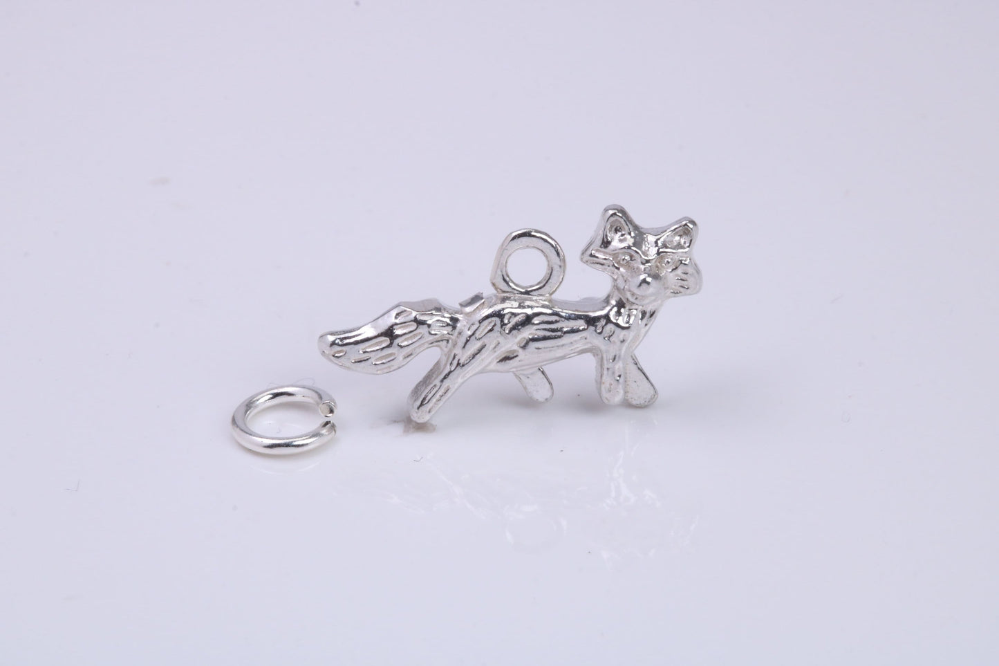 Fox Charm, Traditional Charm, Made from Solid 925 Grade Sterling Silver, Complete with Attachment Link