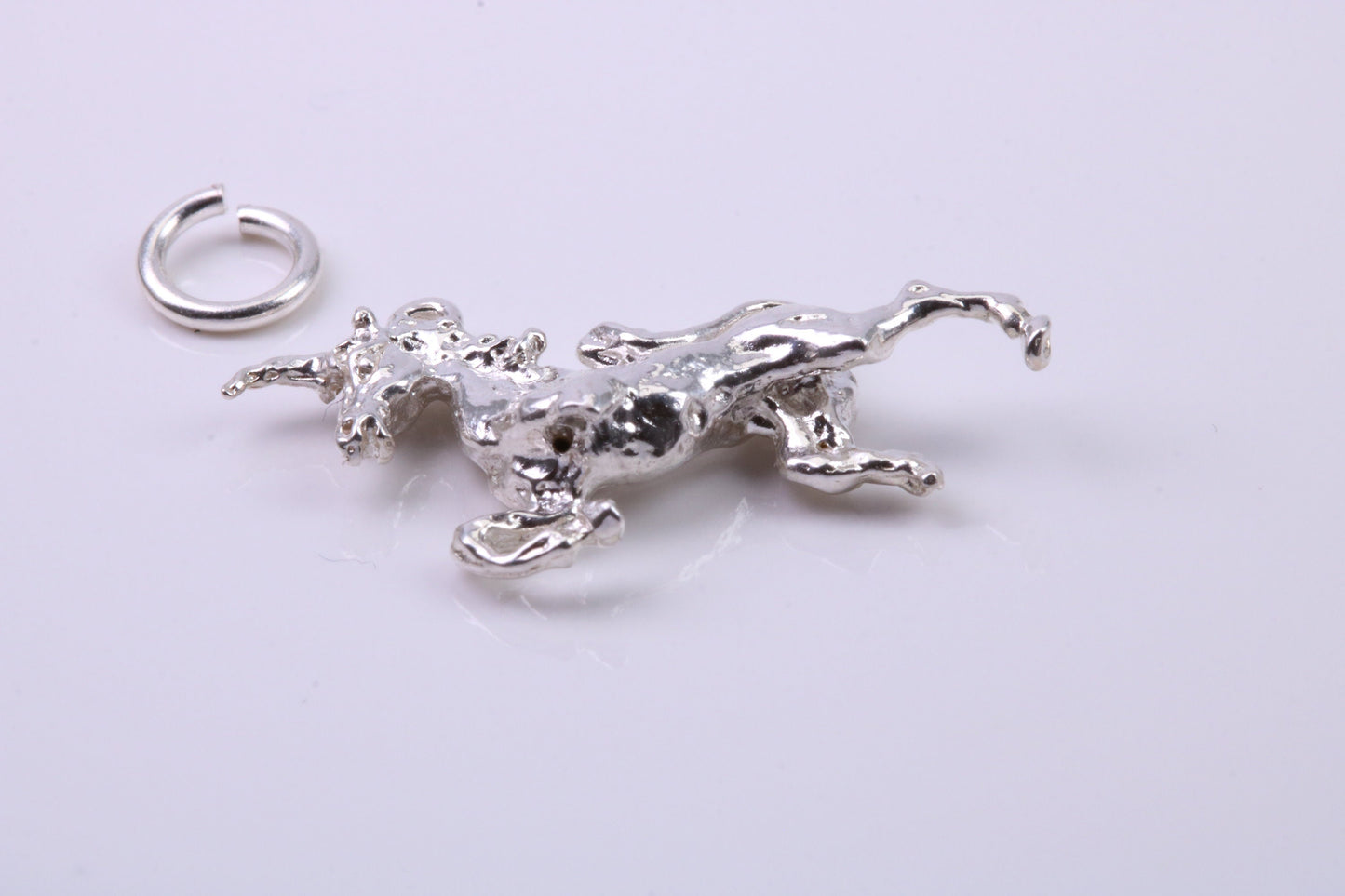 Unicorn Charm, Traditional Charm, Made from Solid 925 Grade Sterling Silver, Complete with Attachment Link