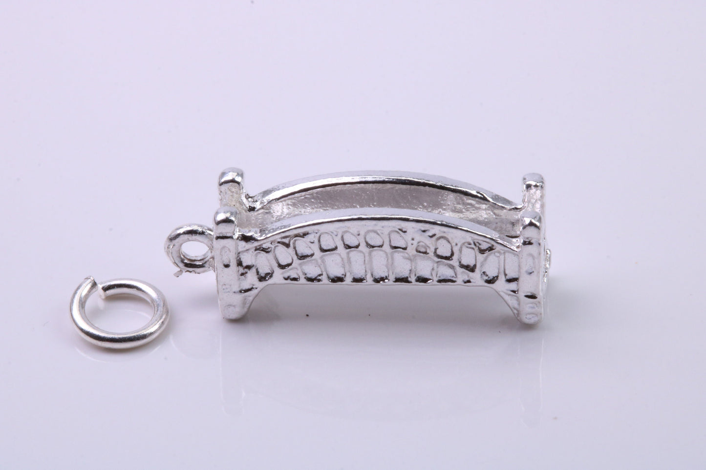 Bridge Charm, Traditional Charm, Made from Solid 925 Grade Sterling Silver, Complete with Attachment Link