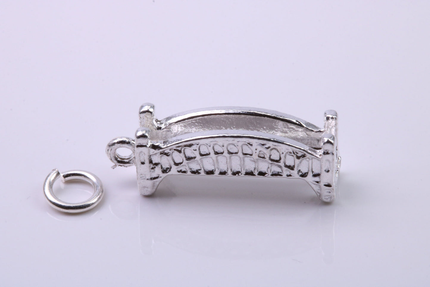 Bridge Charm, Traditional Charm, Made from Solid 925 Grade Sterling Silver, Complete with Attachment Link