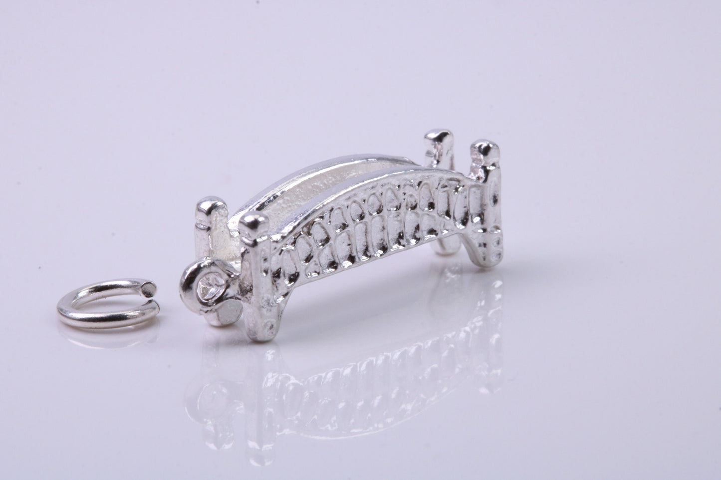 Bridge Charm, Traditional Charm, Made from Solid 925 Grade Sterling Silver, Complete with Attachment Link