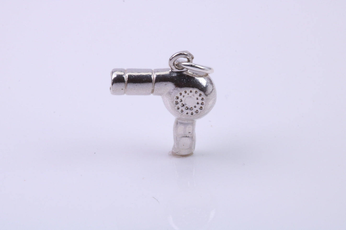 Hair Dryer Charm, Traditional Charm, Made from Solid 925 Grade Sterling Silver, Complete with Attachment Link