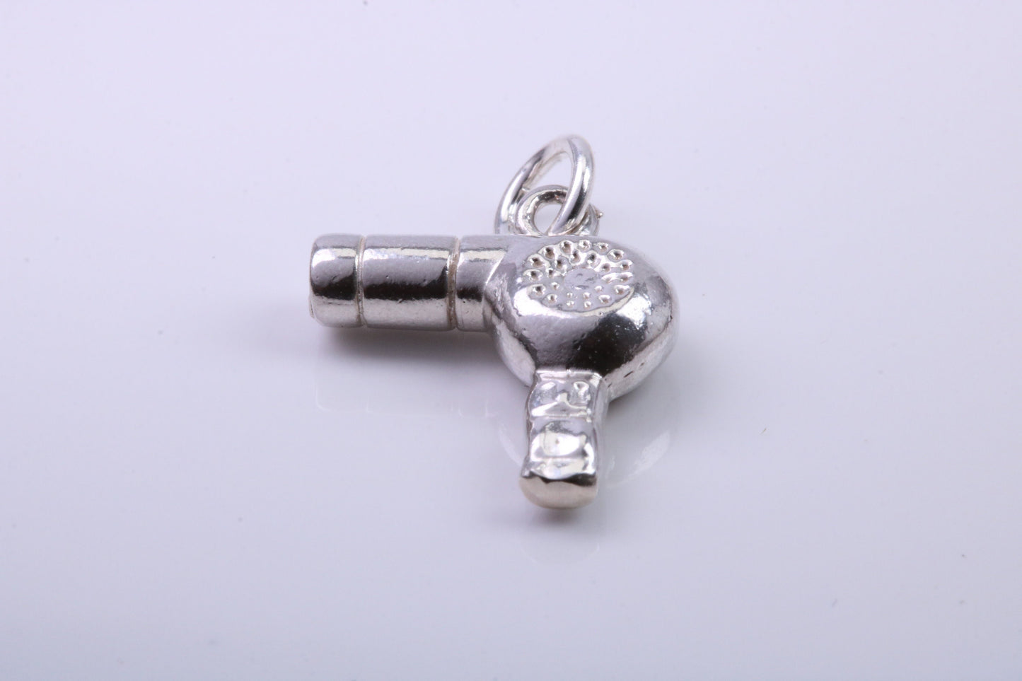 Hair Dryer Charm, Traditional Charm, Made from Solid 925 Grade Sterling Silver, Complete with Attachment Link