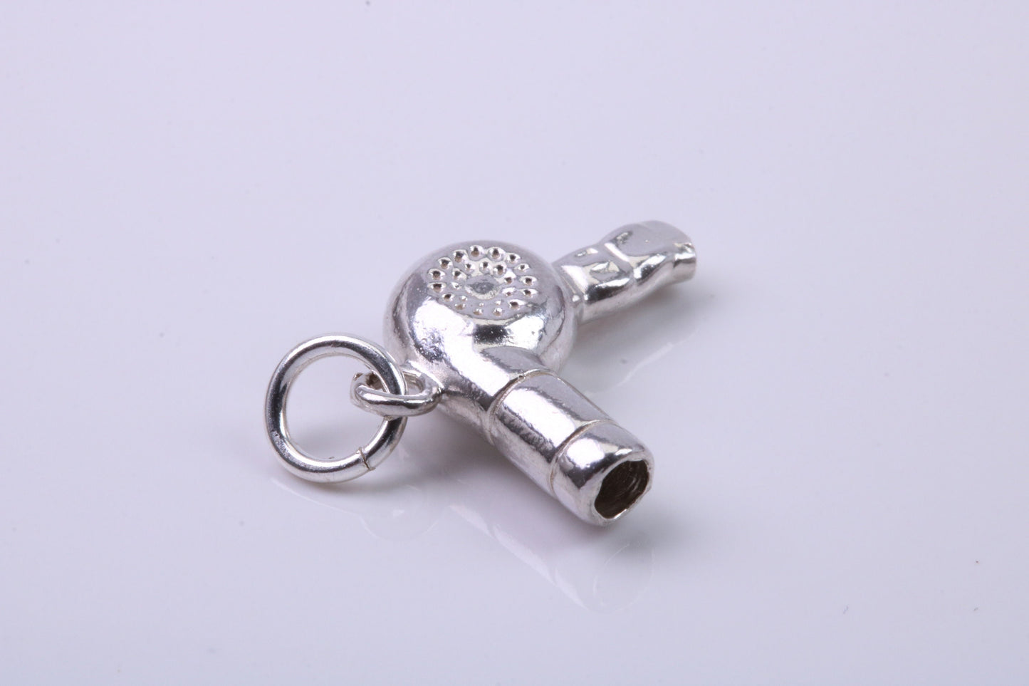 Hair Dryer Charm, Traditional Charm, Made from Solid 925 Grade Sterling Silver, Complete with Attachment Link