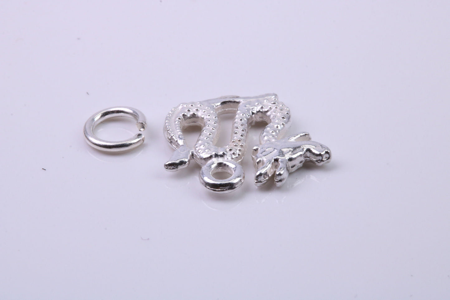Chinese Dragon Charm, Traditional Charm, Made from Solid 925 Grade Sterling Silver, Complete with Attachment Link
