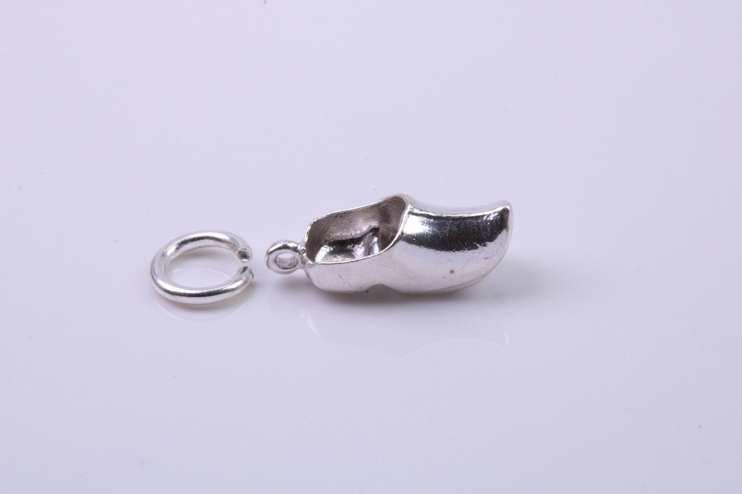 Clog Charm, Traditional Charm, Made from Solid 925 Grade Sterling Silver, Complete with Attachment Link