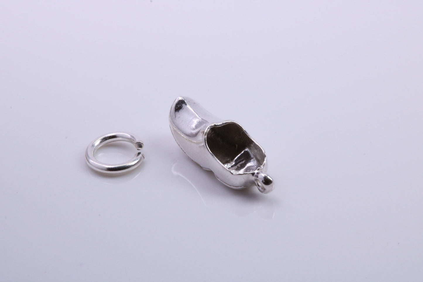 Clog Charm, Traditional Charm, Made from Solid 925 Grade Sterling Silver, Complete with Attachment Link