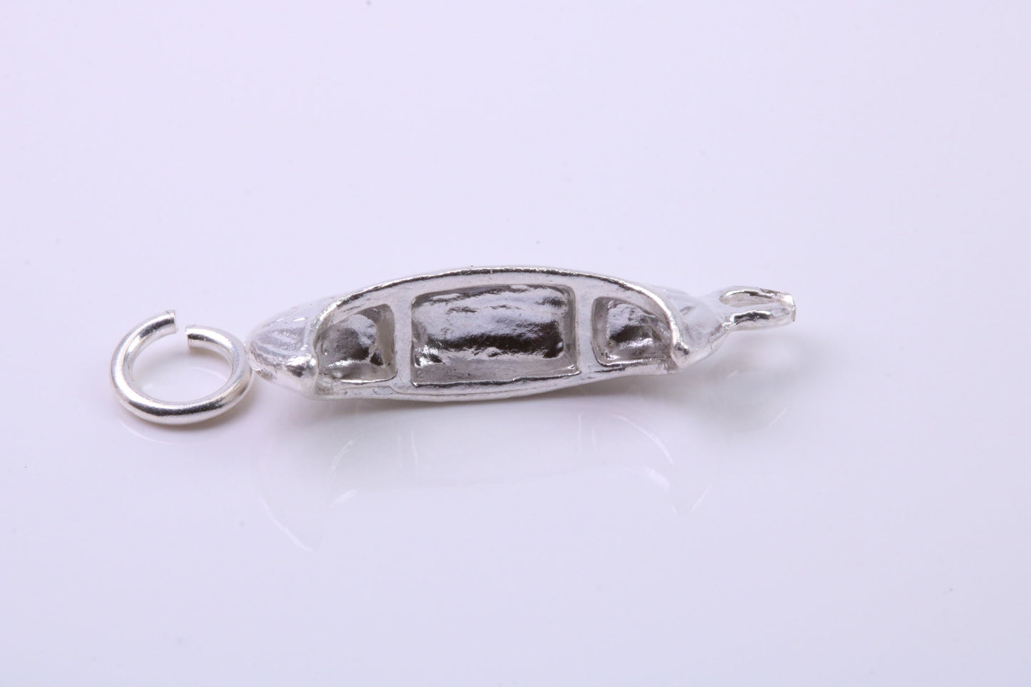 Canoe Charm, Traditional Charm, Made from Solid 925 Grade Sterling Silver, Complete with Attachment Link