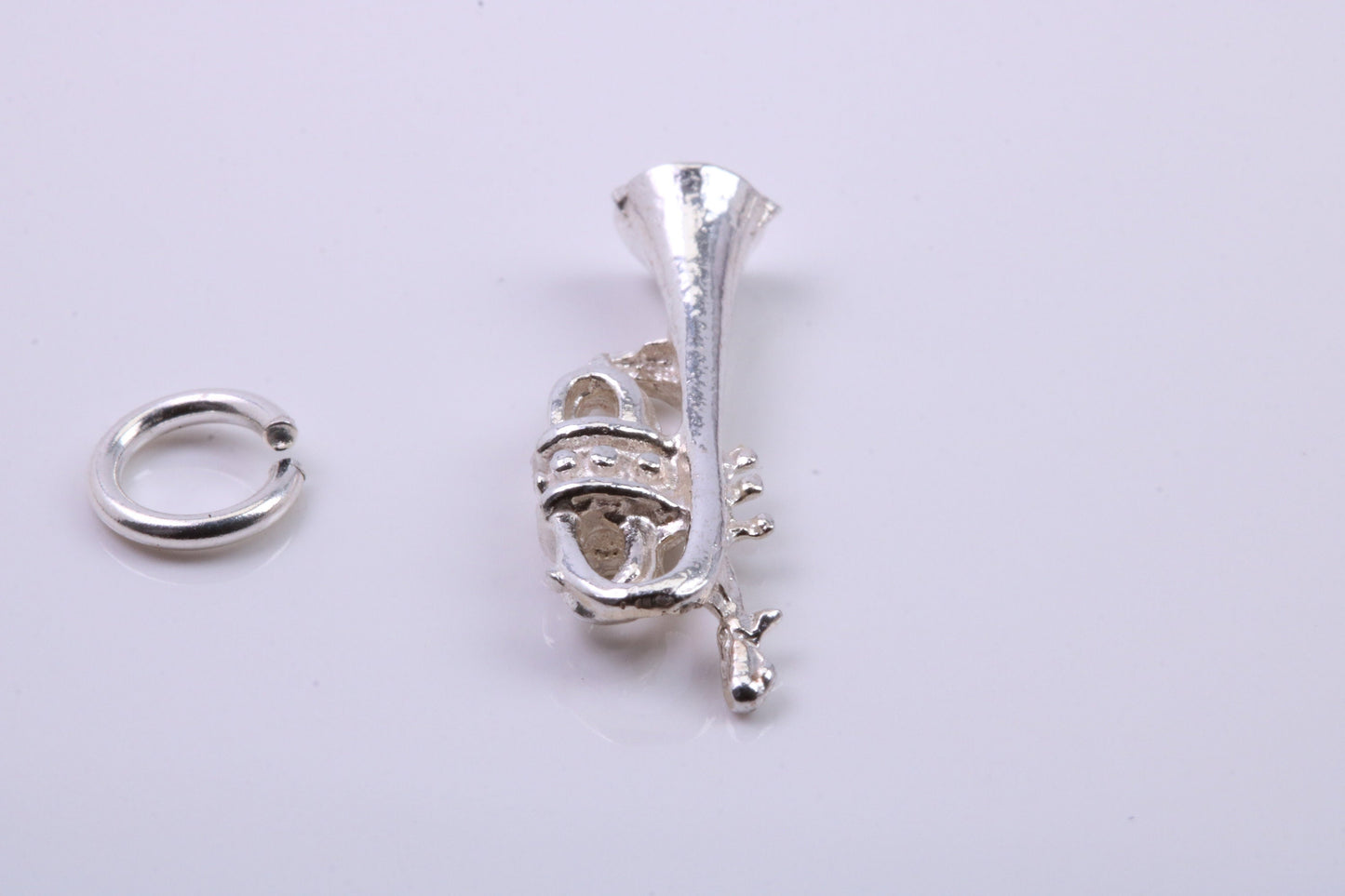 Tuba Charm, Traditional Charm, Made from Solid 925 Grade Sterling Silver, Complete with Attachment Link