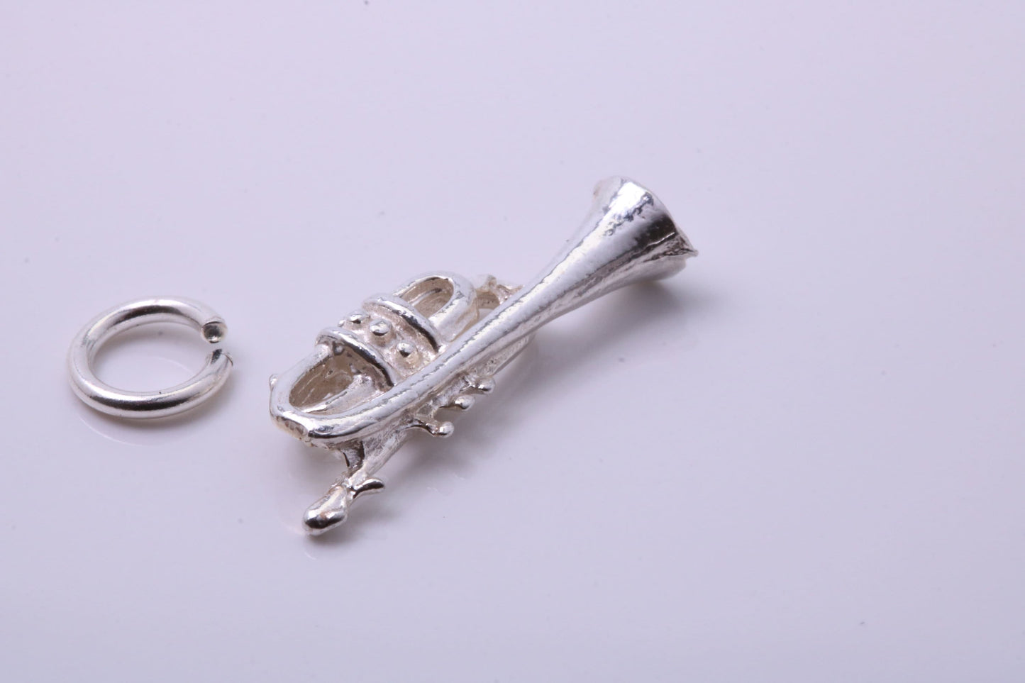 Tuba Charm, Traditional Charm, Made from Solid 925 Grade Sterling Silver, Complete with Attachment Link