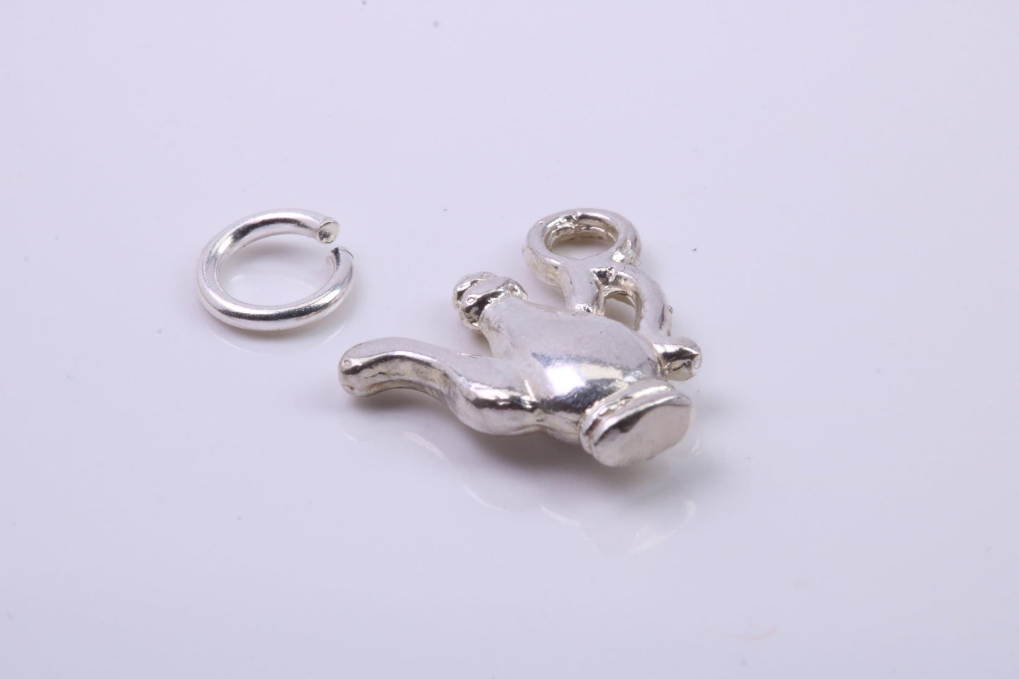 Coffee Pot Charm, Traditional Charm, Made from Solid 925 Grade Sterling Silver, Complete with Attachment Link